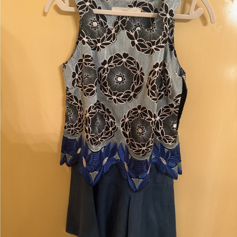 Thakoon Addition mixed media dress featuring a structured silhouette.